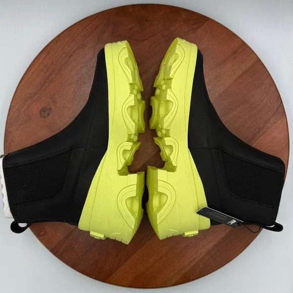 Sorel Brex Chelsea Waterproof Boot Black Tippet Neon Green W 8 Leather Gorpcore - Picture 7 of 11